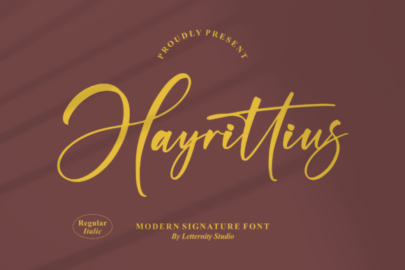 Hayrittius: A Relaxed Script Font for Editorial Design