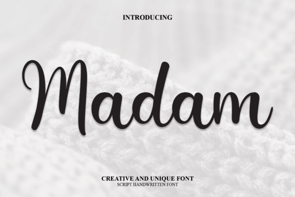 Madam: A Romantic Script Font for Editorial Design