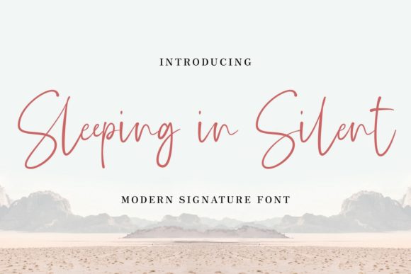 Sleeping in Silent: A Script Typeface for Editorial Design