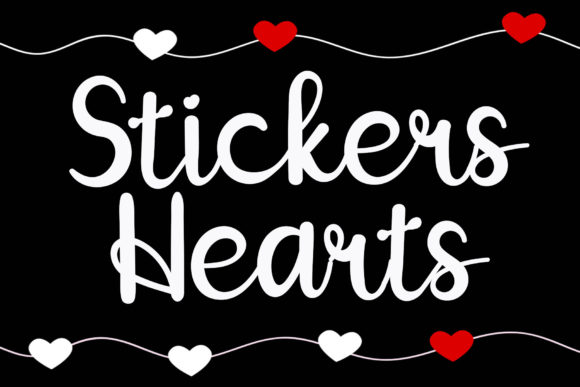Stickers Hearts: A Flowing Script Font for Brand Identity