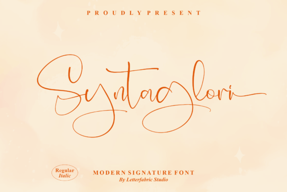 Syntaglori: A Slim Script Font for Modern Branding