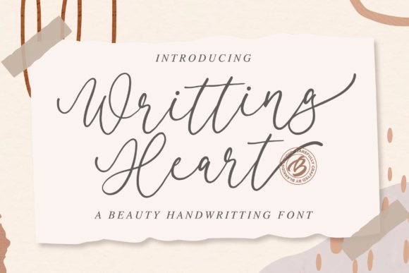 Writting Heart: A Script Font for Editorial Elegance